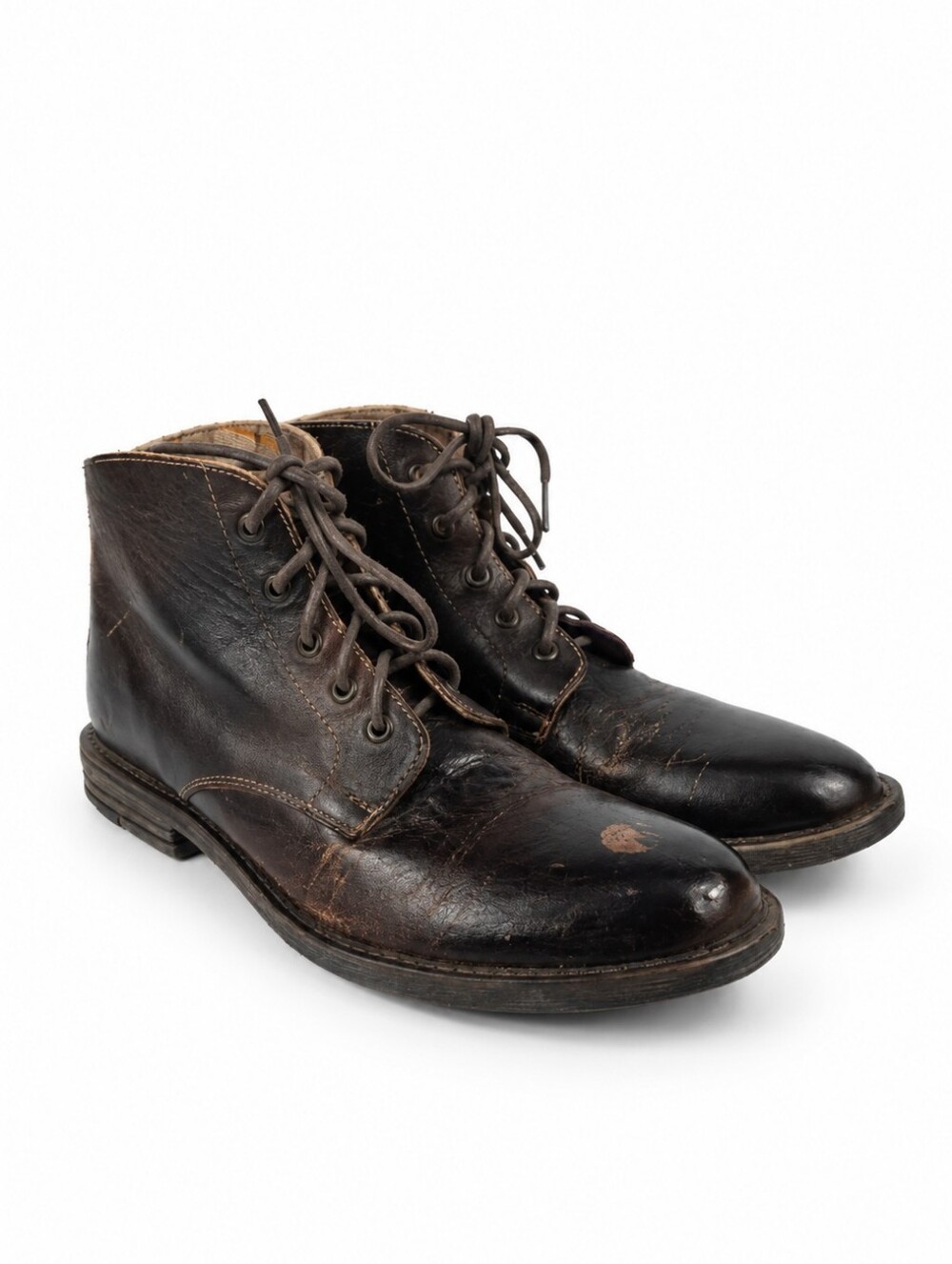 Bed Stu Bradley Distressed Brown Leather Men's Boots Size 9